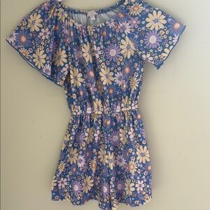 Floral Blue Kids Romper